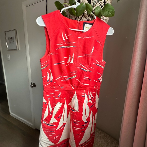 Maeve for Anthropologie Coral Sailboat Mini Dress - Picture 6 of 7